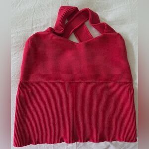 ABERCROMBIE pink sweater knit tank